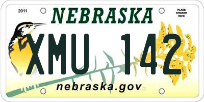 NE license plate XMU142