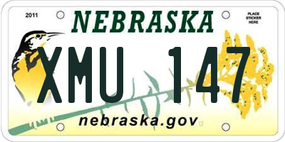 NE license plate XMU147