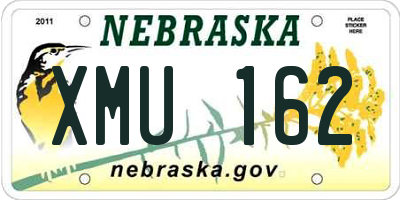 NE license plate XMU162