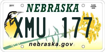 NE license plate XMU177