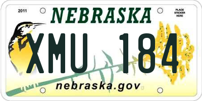 NE license plate XMU184
