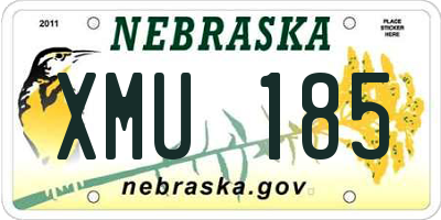 NE license plate XMU185