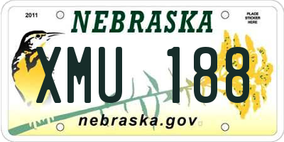 NE license plate XMU188
