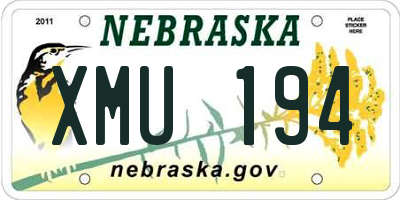 NE license plate XMU194