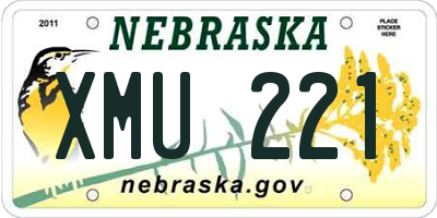 NE license plate XMU221