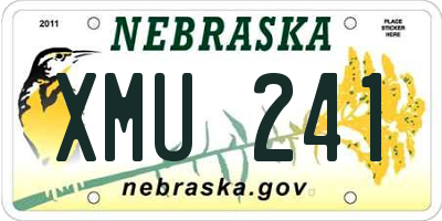 NE license plate XMU241