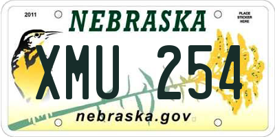 NE license plate XMU254