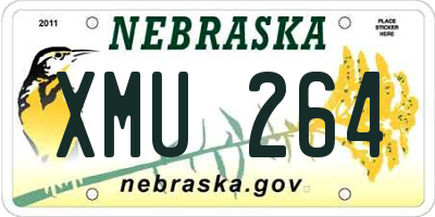 NE license plate XMU264