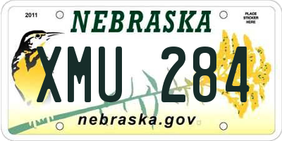 NE license plate XMU284