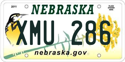 NE license plate XMU286