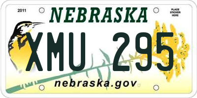 NE license plate XMU295