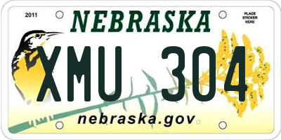 NE license plate XMU304
