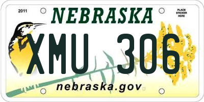 NE license plate XMU306