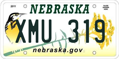 NE license plate XMU319