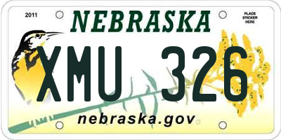 NE license plate XMU326