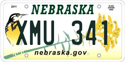 NE license plate XMU341