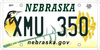 NE license plate XMU350