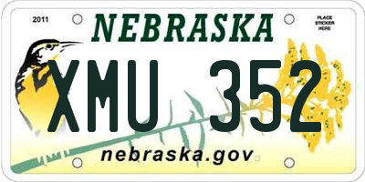 NE license plate XMU352