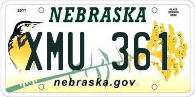 NE license plate XMU361