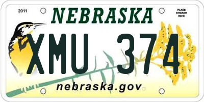 NE license plate XMU374