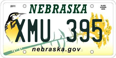 NE license plate XMU395