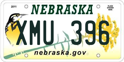 NE license plate XMU396