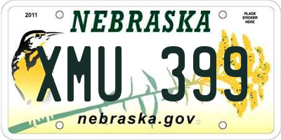 NE license plate XMU399