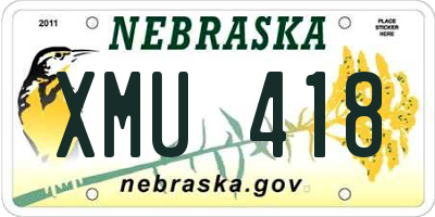 NE license plate XMU418