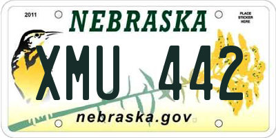 NE license plate XMU442