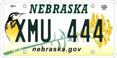 NE license plate XMU444