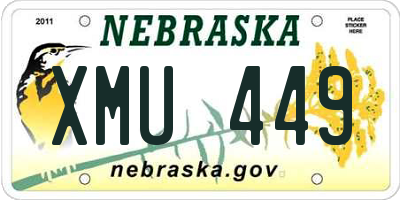 NE license plate XMU449