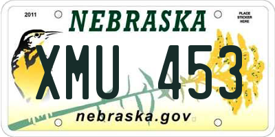 NE license plate XMU453