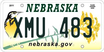 NE license plate XMU483