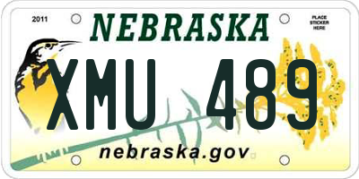 NE license plate XMU489