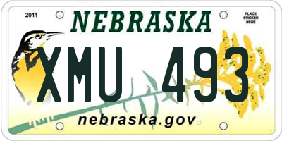 NE license plate XMU493