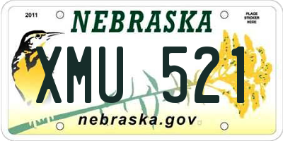 NE license plate XMU521