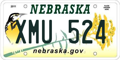 NE license plate XMU524