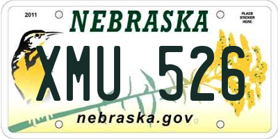 NE license plate XMU526