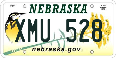 NE license plate XMU528