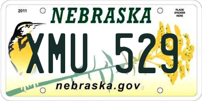 NE license plate XMU529
