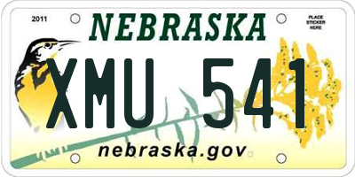 NE license plate XMU541