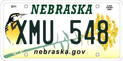 NE license plate XMU548