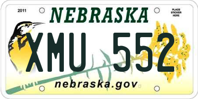 NE license plate XMU552