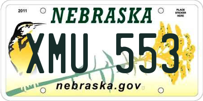 NE license plate XMU553