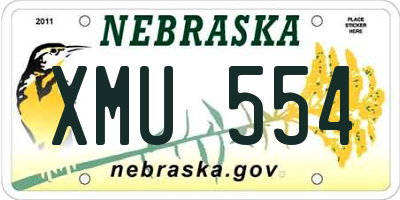 NE license plate XMU554