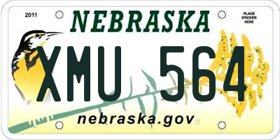 NE license plate XMU564