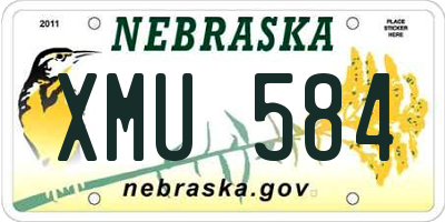 NE license plate XMU584