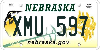 NE license plate XMU597