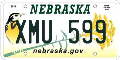 NE license plate XMU599