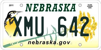 NE license plate XMU642